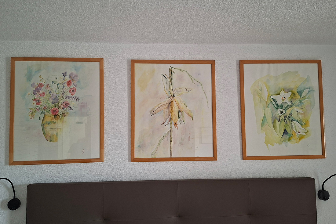 Watercolors painted by Yolanda