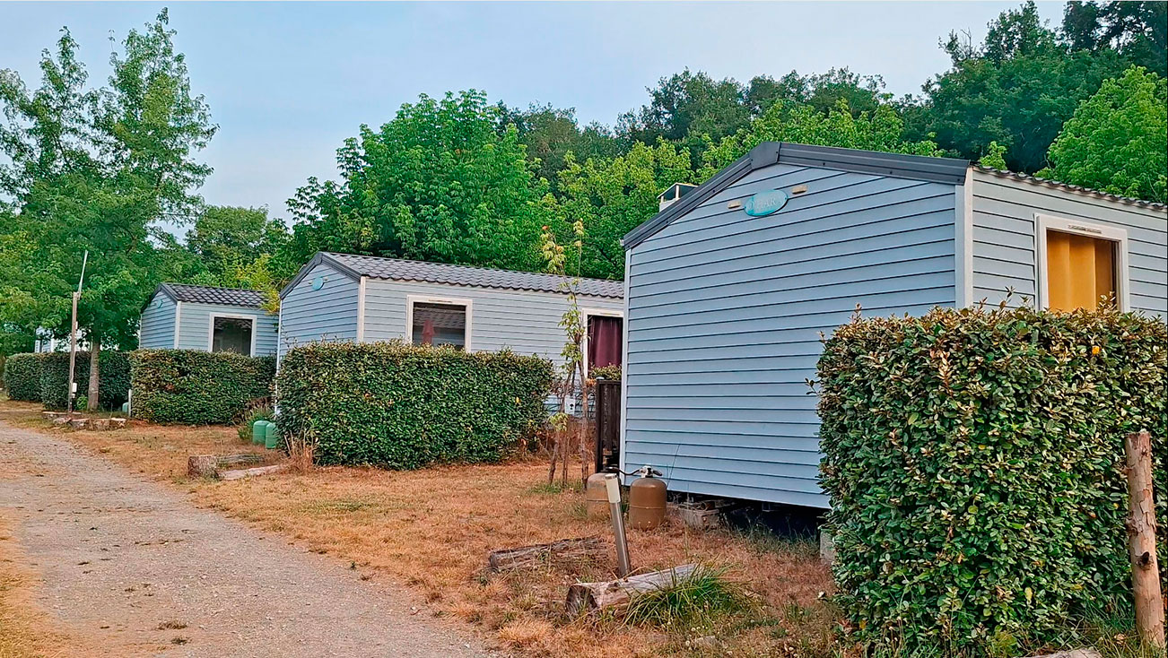 Several mobile homes