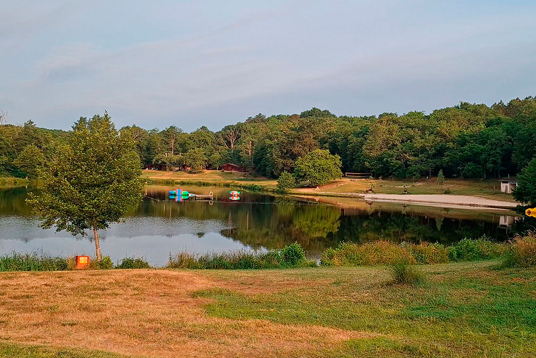 The lake with sandy beach