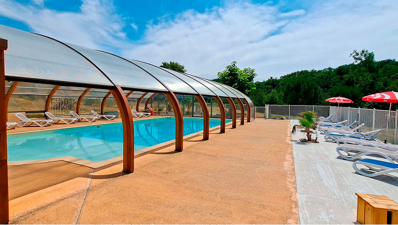 The covered swimming pool