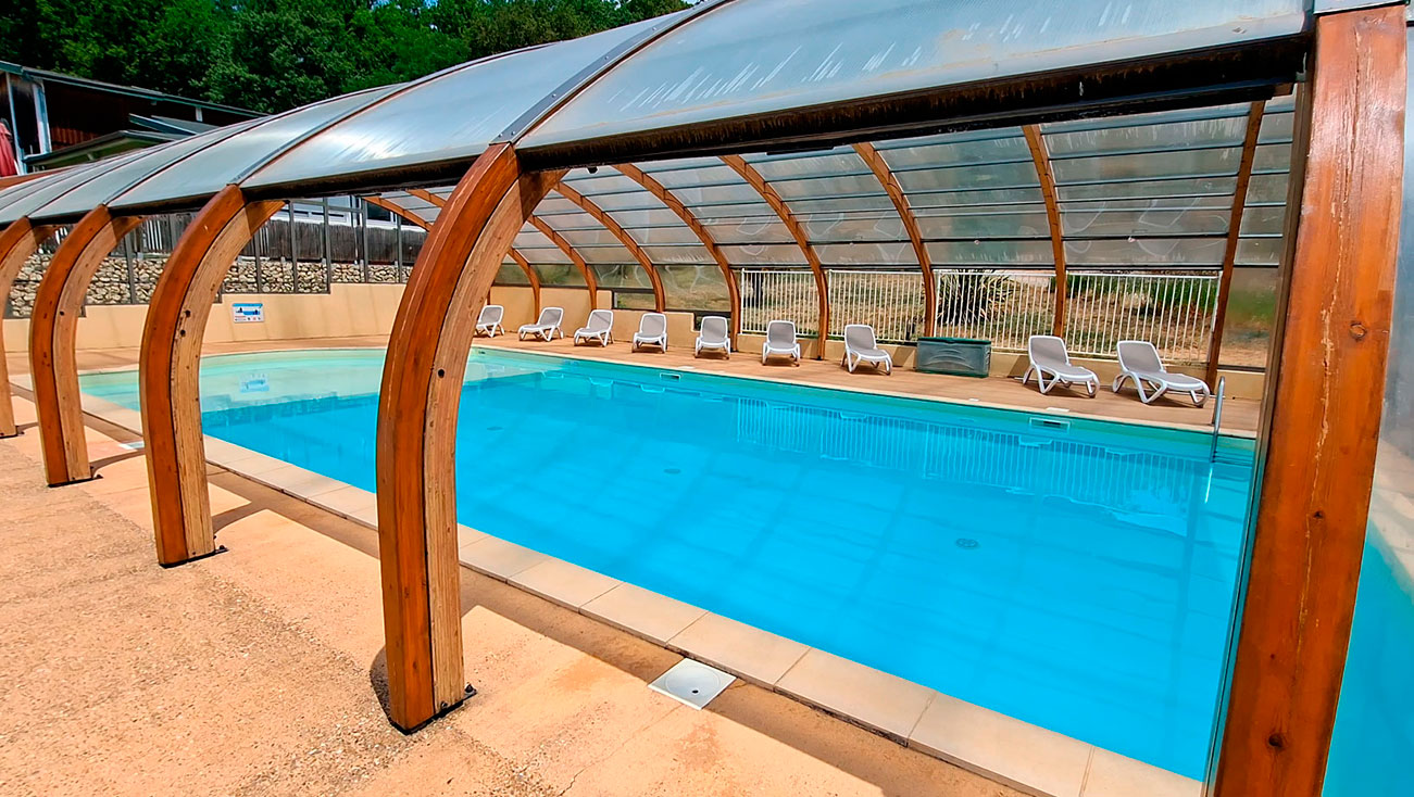 The covered swimming pool